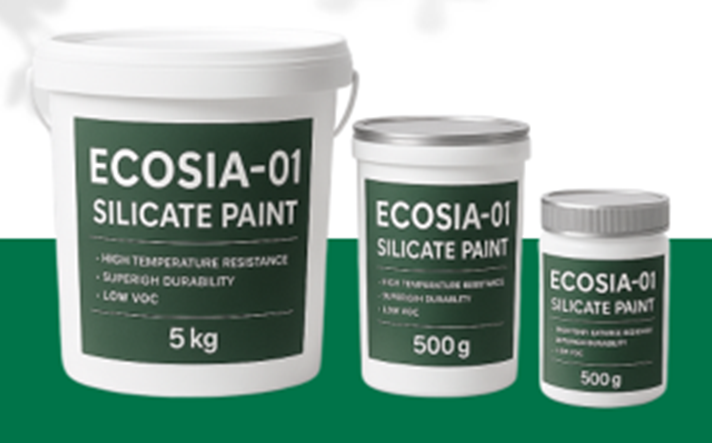 ECOSIA-01 SILICATE PAINT 제품 용기 3종